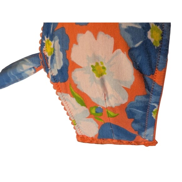 Gilly Hicks Lace Bralette Small Orange Blue Adjustable Straps Cotton Blend Sexy - Picture 2 of 9